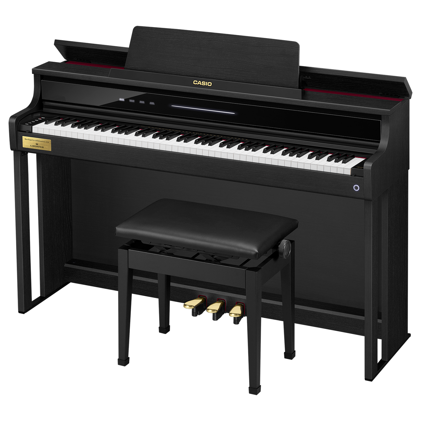 Casio AP-750 Upright Wooden Keys Digital Piano, Black