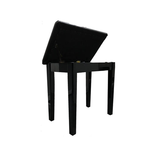 Universal Piano Bench Double Seater with Storage, Black
