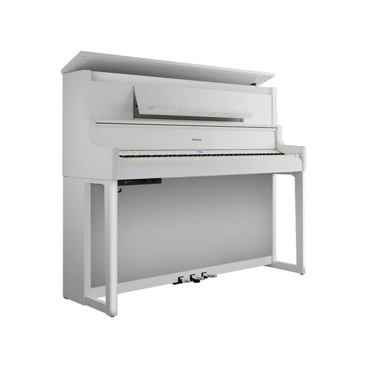 Roland LX-9 PW Flagship Upright Cabinet Digital Piano with Hybrid Grand Keyboard, Polished White