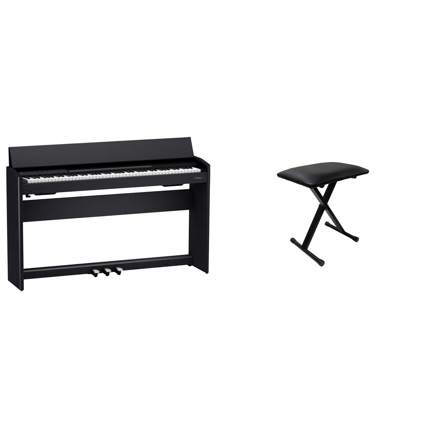 Roland F701 Upright Digital Piano, Contemporary Black