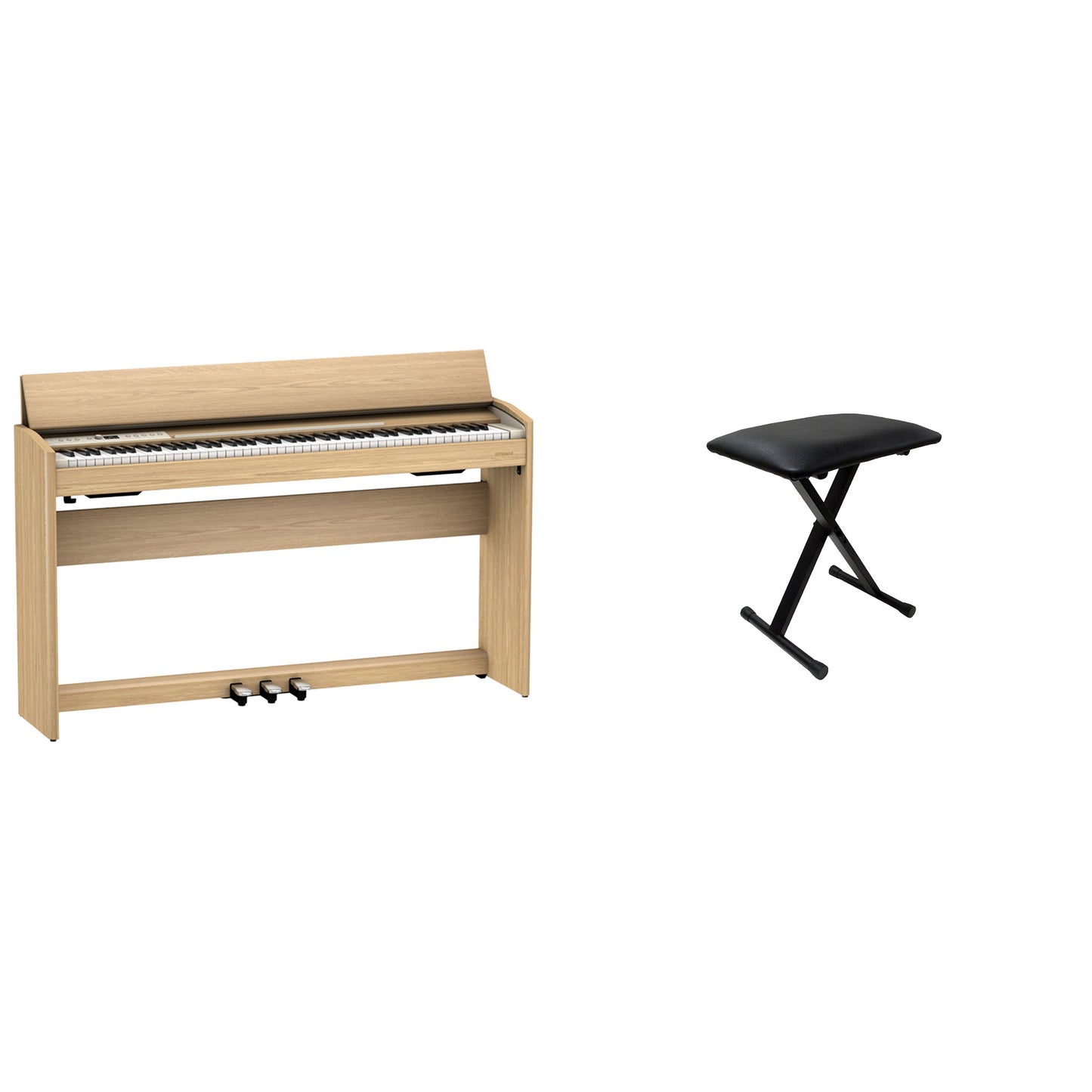 Roland F701 Upright Digital Piano, Light Oak