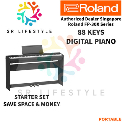 Roland FP-30X 88-Keys Portable Digital Piano, Black