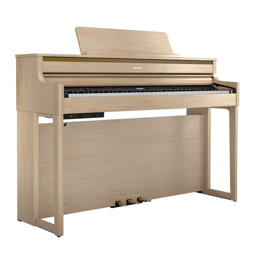 Roland HP704 Upright Wooden Keys Digital Piano, Light Oak
