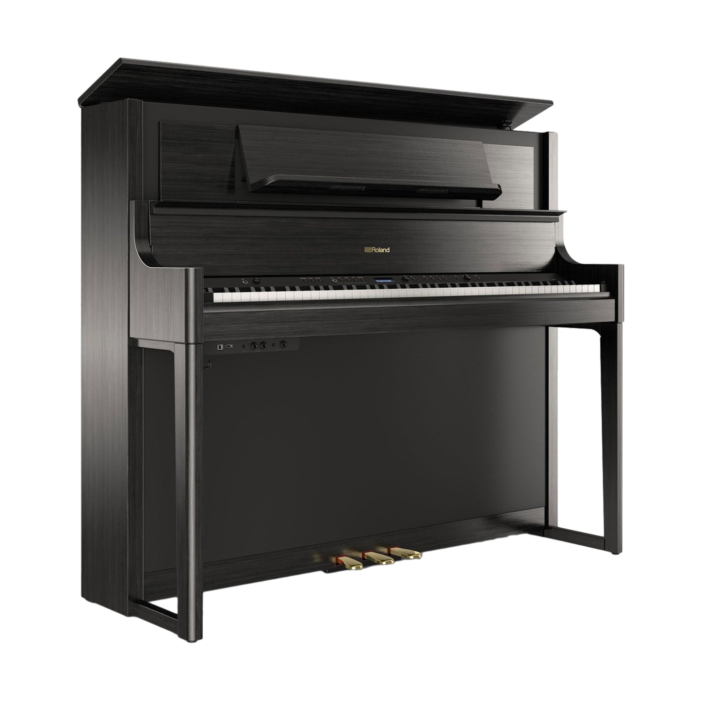 Roland LX708 Premium Upright Wooden Keys Digital Piano, Charcoal Black